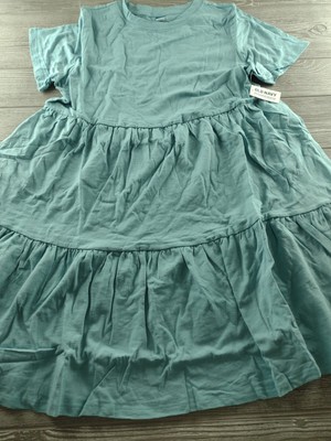 old navy short sleeve dress in Light Blue green size medium New NWT