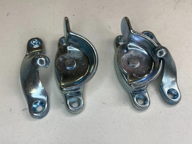 BRASS SASH WNDOW FTCH FASTENER LOCK Classc Turn Catch Latch Wooden