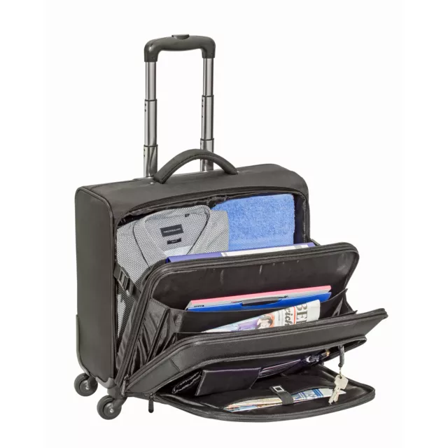 PREMIUM Business Trolley Rollkoffer Reise Koffer mit Notebookfach bis 15 17 Zoll
