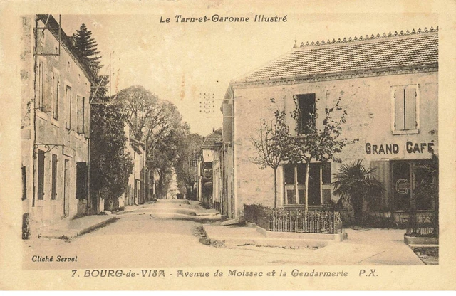 82 Bourg Visa #MK52500 Avenue of Moissac and The Mounted Large Coffee Illust