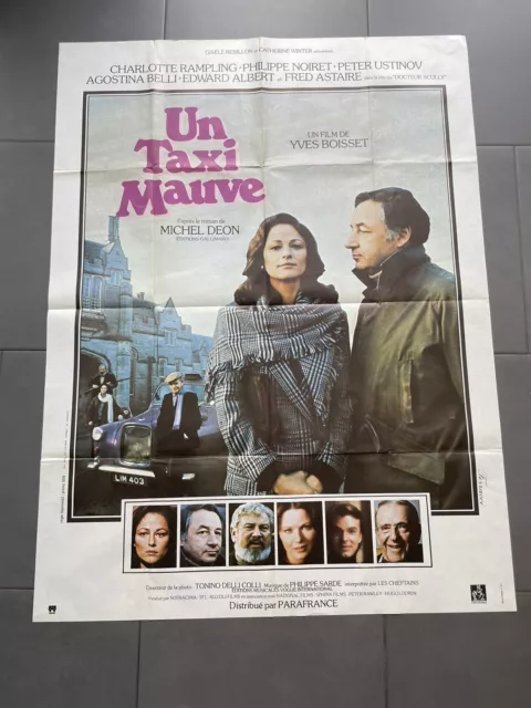 Grande Affiche Cinéma ancienne Film Un Taxi Mauve Yves Boisset 1977