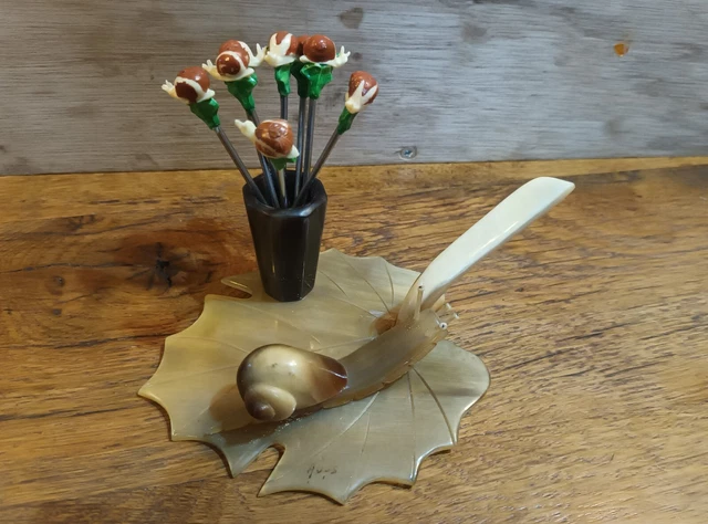 PORTE PIQUE APÉRITIF En Forme D'escargots EUR 14,00 - FR