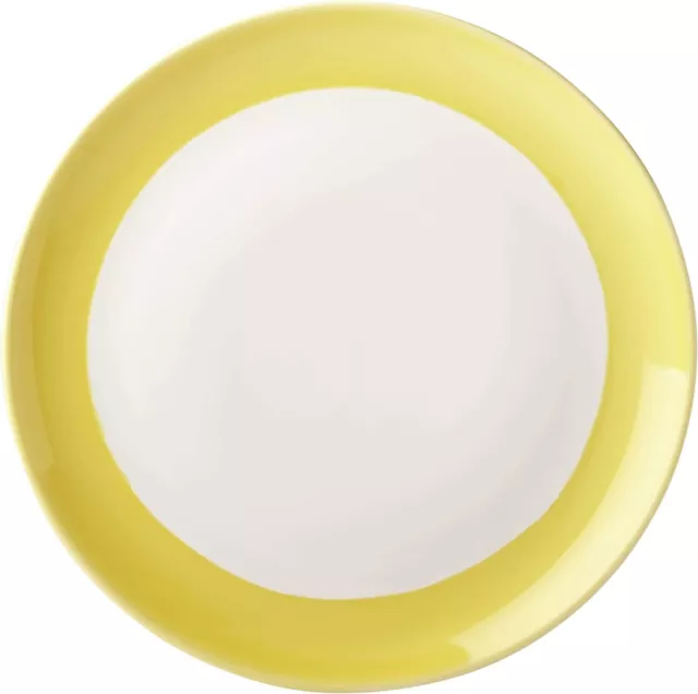 Kate Spade Nolita Lenox Dinner Plate Yellow Ring White 11.5" diameter