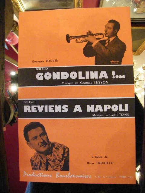 Georges Besson PARTITURA GONDOLINA !... Georges Besson Torna A Napoli Carlos Tiana ...