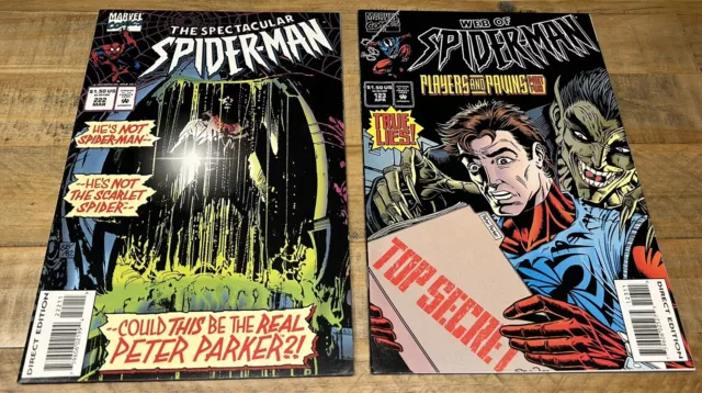 Clone Saga 1994 2/4 Parter Spider-Man Web Of # 123 Spectacular # 222