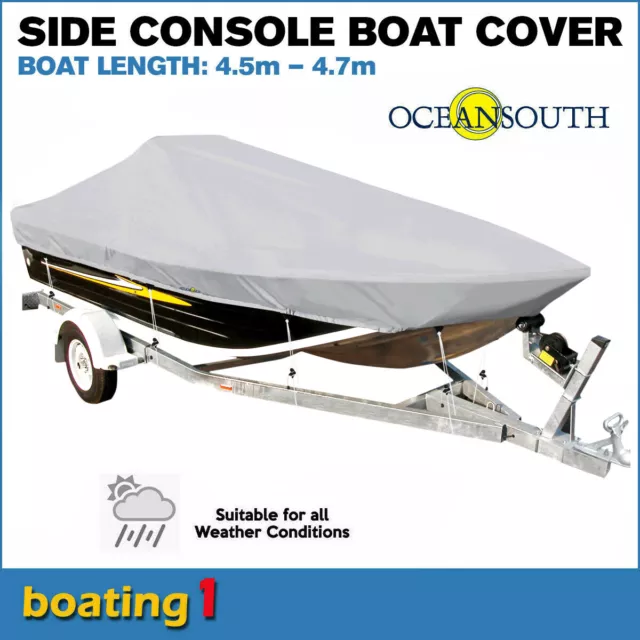 Oceansouth Side Console Boat Cover Trailerable boat length 4.5m – 4.7m