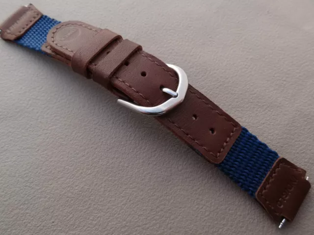 New Womens Small 13mm Nylon Timex Blue Brown Timex Expedition Watch Band