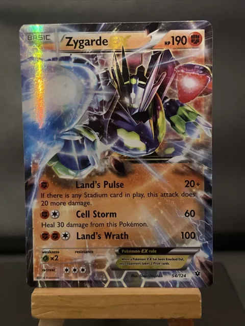Pokémonkarte Zygarde EX 54/124 Halbe Kunst Schicksale kollidieren fast neuwertig