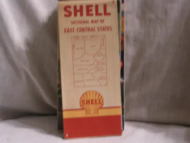 1950'S? Shell Oil Co Road Map For East Central States