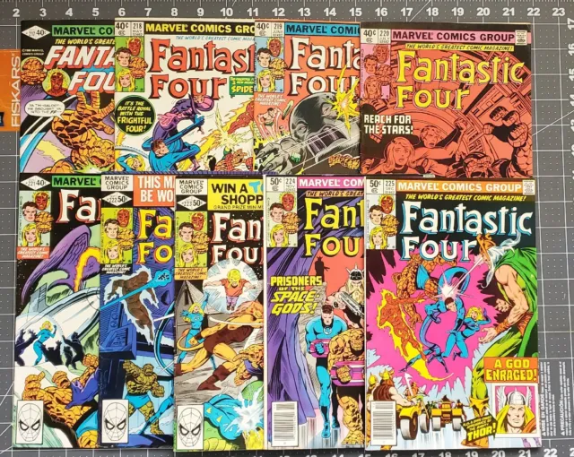 Fantastic Four #217, 218, 219, 220, 221, 222, 223, 224, 225 (1980, Marvel)