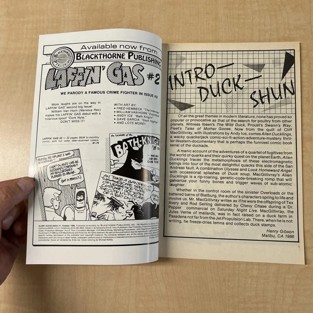 Alien Ducklings #1 1986 Blackthorne Publishing 3