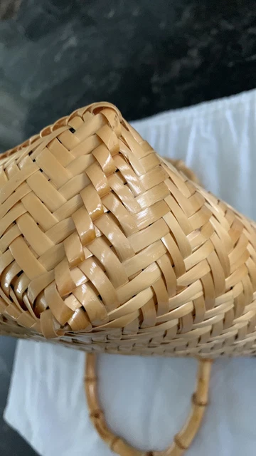 Kate Spade Santa Maria Anabel Wicker Tote, Bamboo Handles Light Tan/Straw Color 10