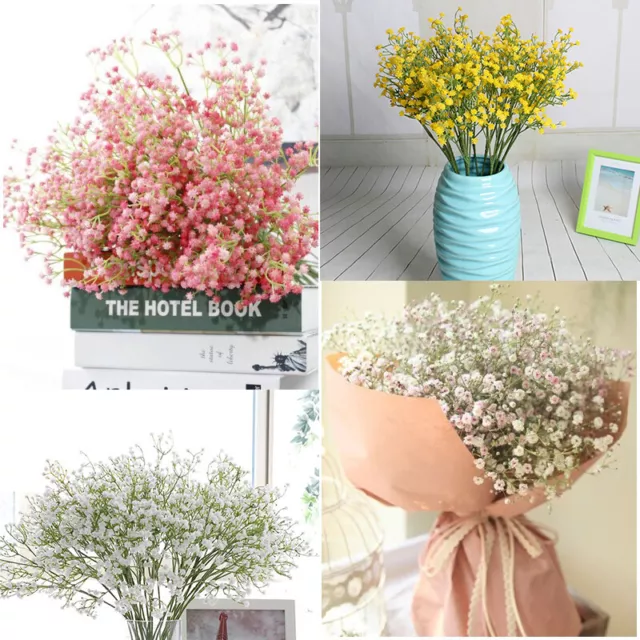 Artificial Fake Baby's Breath Gypsophila Silk Flowers Bouquet Home Wedding Decor