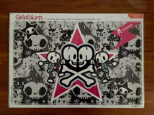 tokidoki Macbook PC Laptop Removeable Vinyl Skin Gelaskin Skull Design 17"