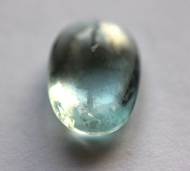 50 CT Naturel Aigue-Marine Ovale Cabochon Desseré Gemme Lot 6 Pièces