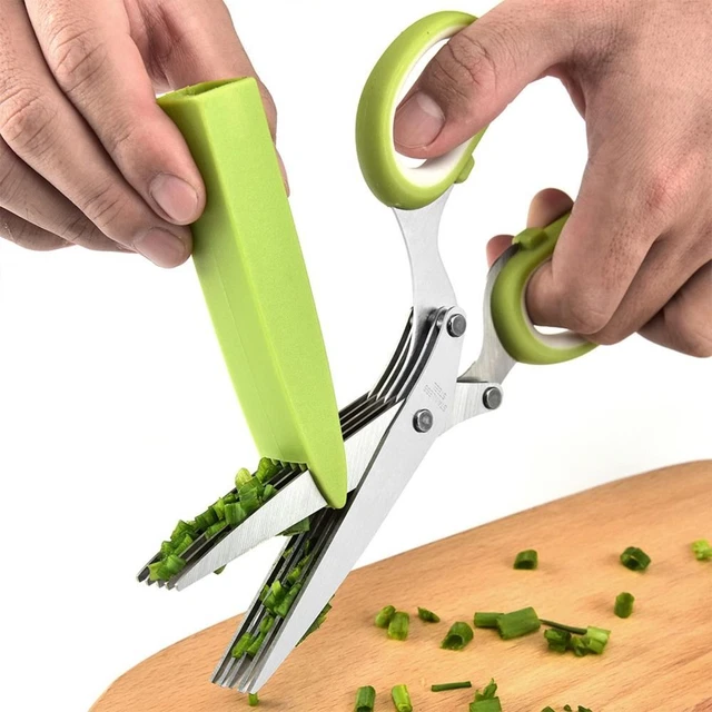 Tanque de verduras más capas tijeras de cocina herramientas tijeras multifunción