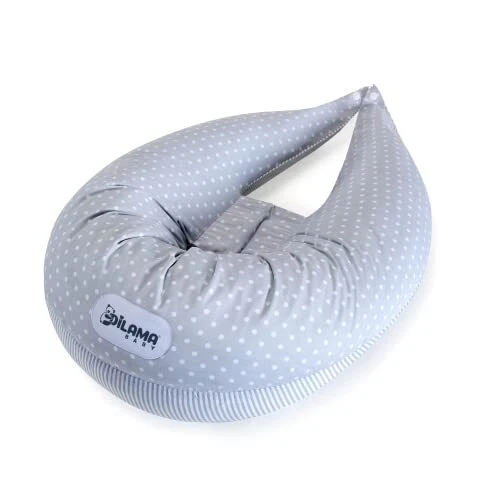 Dilamababy Coussin de Grossesse et Coussin Allaitement en Flocons de Memoire de