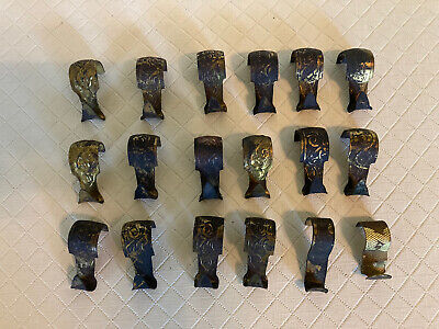Antique Victorian Picture Rail Hanging Hooks Lot of 18