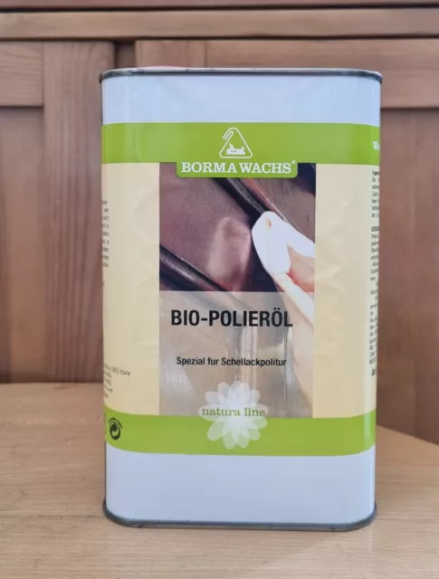 Bio-Polieröl farblos von Borma speziell für Schellackpolitur - 500 ml, polish