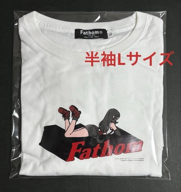 FATHOM X FINAL Fantasy VII Tifa T-Shirt L White Made in Japan New