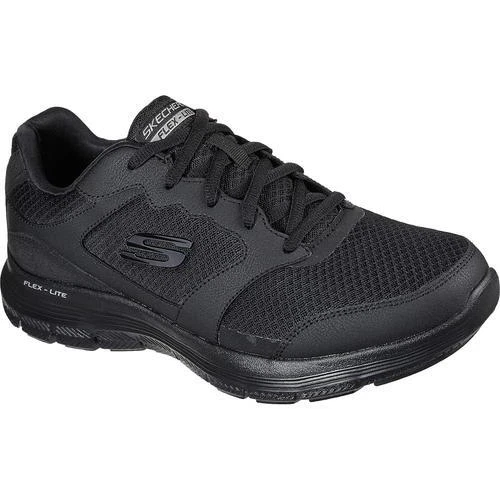 SKECHERS FLEX ADVANTAGE 4.0 Mens Wide Fit Lace Up Black Trainers