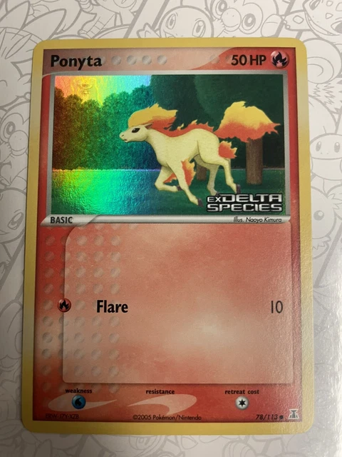 PONYTA 78/113 Ex DELTA SPECIES POKEMON - REVERSE HOLO -STAMPED