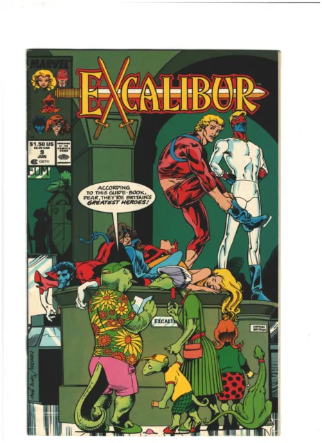 Excalibur #9 VF 8.0 Newsstand Marvel Comics 1989 Alan Davis & Chris Claremont