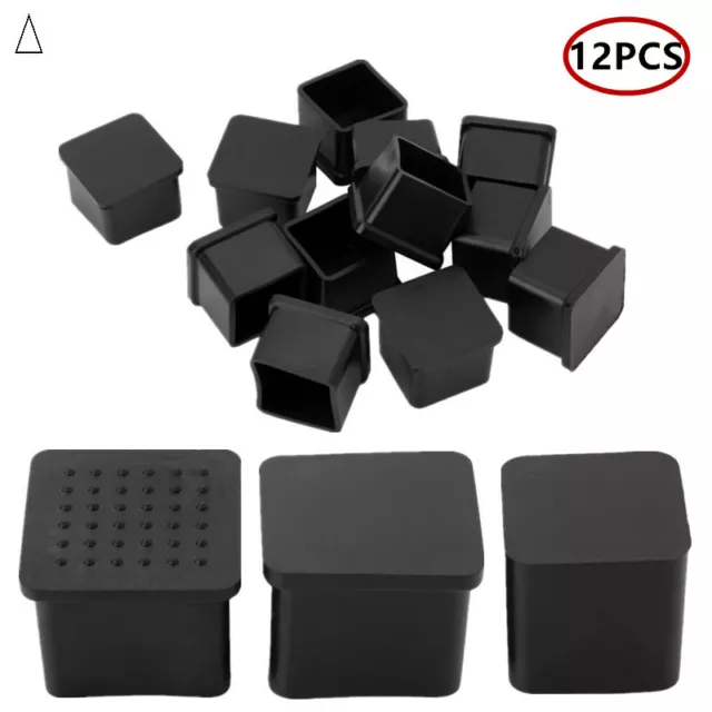 12Pcs PVC Rubber Furniture_Foot Table Chair Leg End Caps Covers Tips Protector