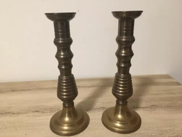 Castilian Imports Solid Brass Victorian Candlestick Holder 12.75