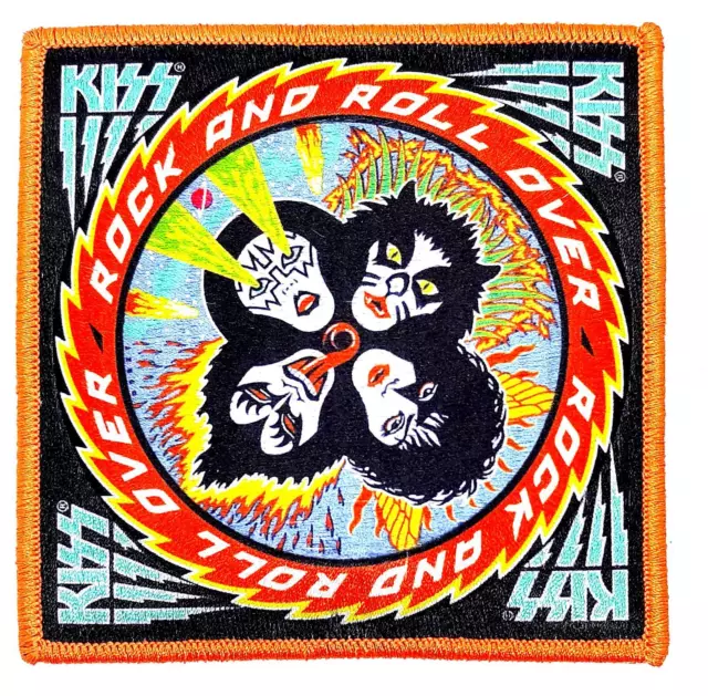 KISS Rock And Roll Over  Iron On Sew On Embroidered Patch 4"X 4"