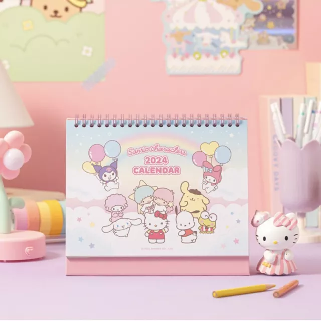 SANRIO CHARACTERS 2024 Desk Calendar My Melody Hello Kitty Kuromi