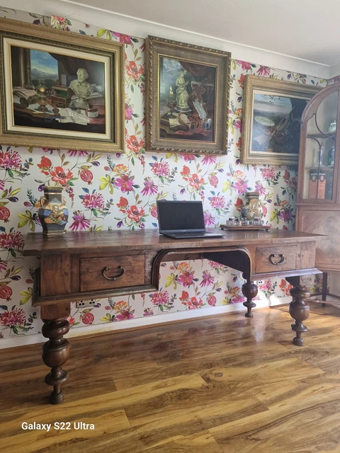Antique 19th century Dutch colonial desk. Stunning original large proportions