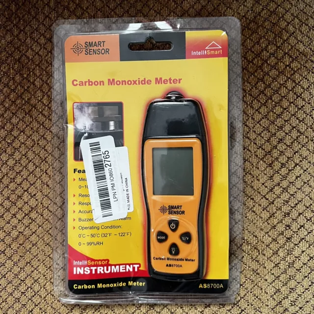 Smart Sensor AS8700A, Handheld Carbon Monoxide Detector Meter **New**