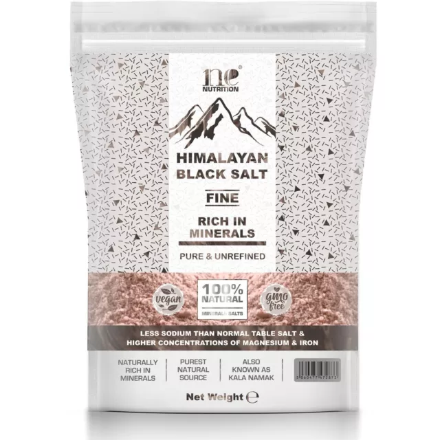 Organic Himalayan Black Salt Fine Powder Food Grade Kala Namak Pure Rock Salt