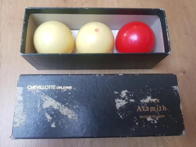 Lot De 6 Boules De Billard Vintage En Bakélite - Couleur Caramel Riche - Occasion En état De Fonctionnement