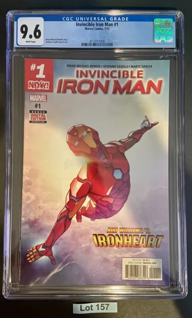 Invincible Iron Man 1 CGC 9.6 KEY ISSUE! 1st cover Riri Williams as Ironheart 🔥