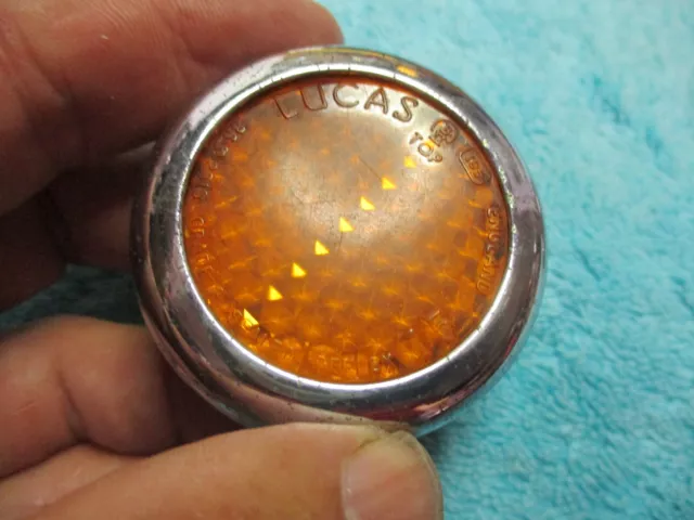 Triumph T120 BSA B25 B50, LUCAS REFLECTOR "ORANGE" genuine, NOS,RER 25