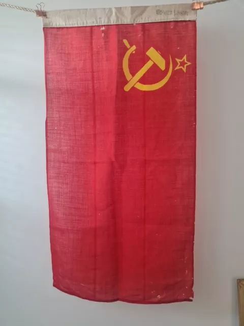 Vintage Wool Soviet Flag, 1 Yard