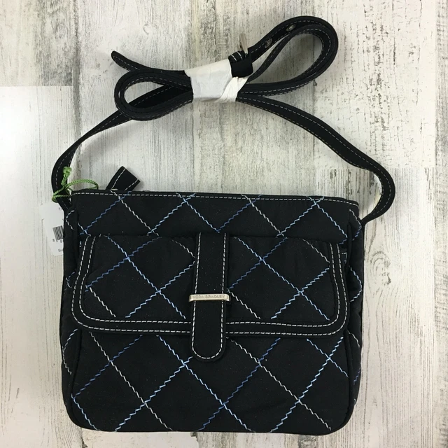 Vera Bradley Small Purse Black Microfiber Trolley Bag