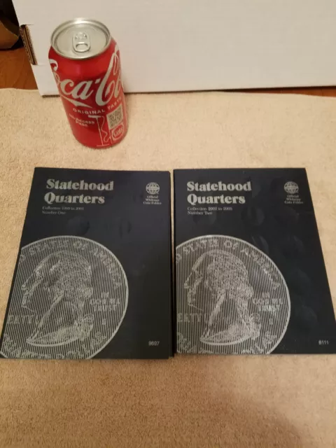 United States USA Statehood Quarters Lot of 2 Albums 1999 - 2005 Whitman Folder