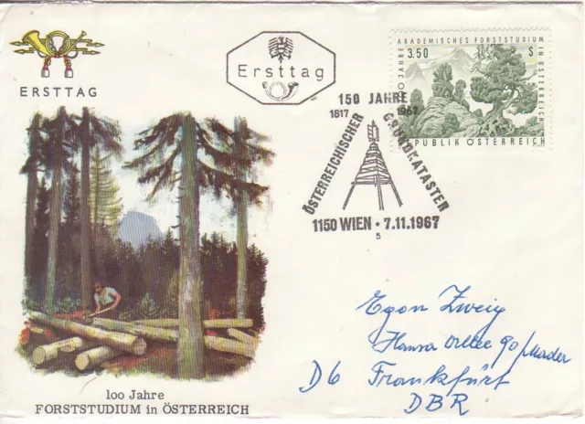 FDC Ö-1967 - Mi 1251 , 100 Jahre Akademisches Forststudium in Österreich