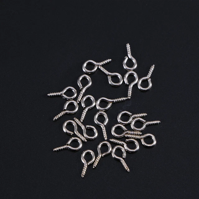 300 piezas accesorios de joyería de moda mini tornillo clavija gancho perno artesanías