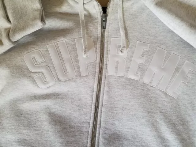 Buy Supreme Arc Logo Thermal Zip Up Sweatshirt 'Tan' - FW17SW30 TAN