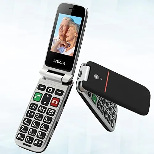 uleway Téléphone Portable Senior Débloqué 1.8 LCD Écran avec Grandes  Touches | Haut Volume |Bouton SOS |FM| Lampe Torche et Station de