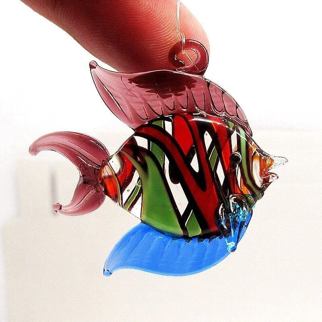 Floating Glass Bubble Tropical Fish Figurine for Home Aquarium Fish Tank Decor