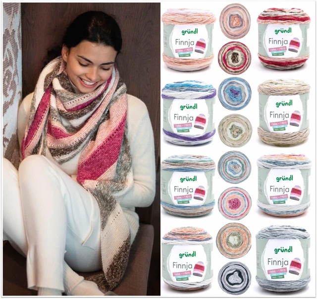 150g Gründl Finnja Strick Häkelgarn Wolle zum Stricken Häkeln GP 53,27 €/1kg