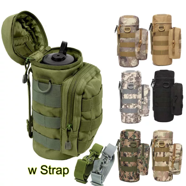 Kettle Bag Tactical Molle Water Bottle Carrier Holder Pouch Outdoor Adjustable