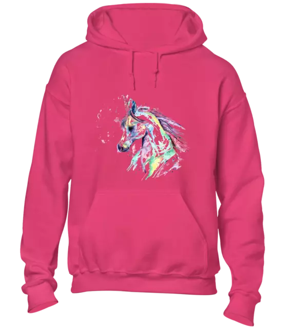 Unicorn Splash Hoody Hoodie Cool Horse Lover Mythical Paint Design Painter Top