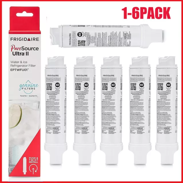 1-6Pcs Frigidaire EPTWFU01 Pure Source Ultra II Refrigerator Water Filter Sealed