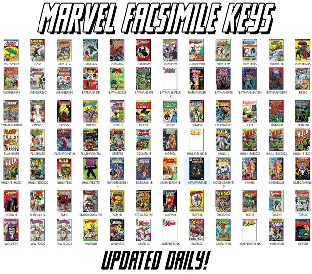 ALL MARVEL FACSIMILE KEY ISSUE artist Variants... choose  list revised DAILY